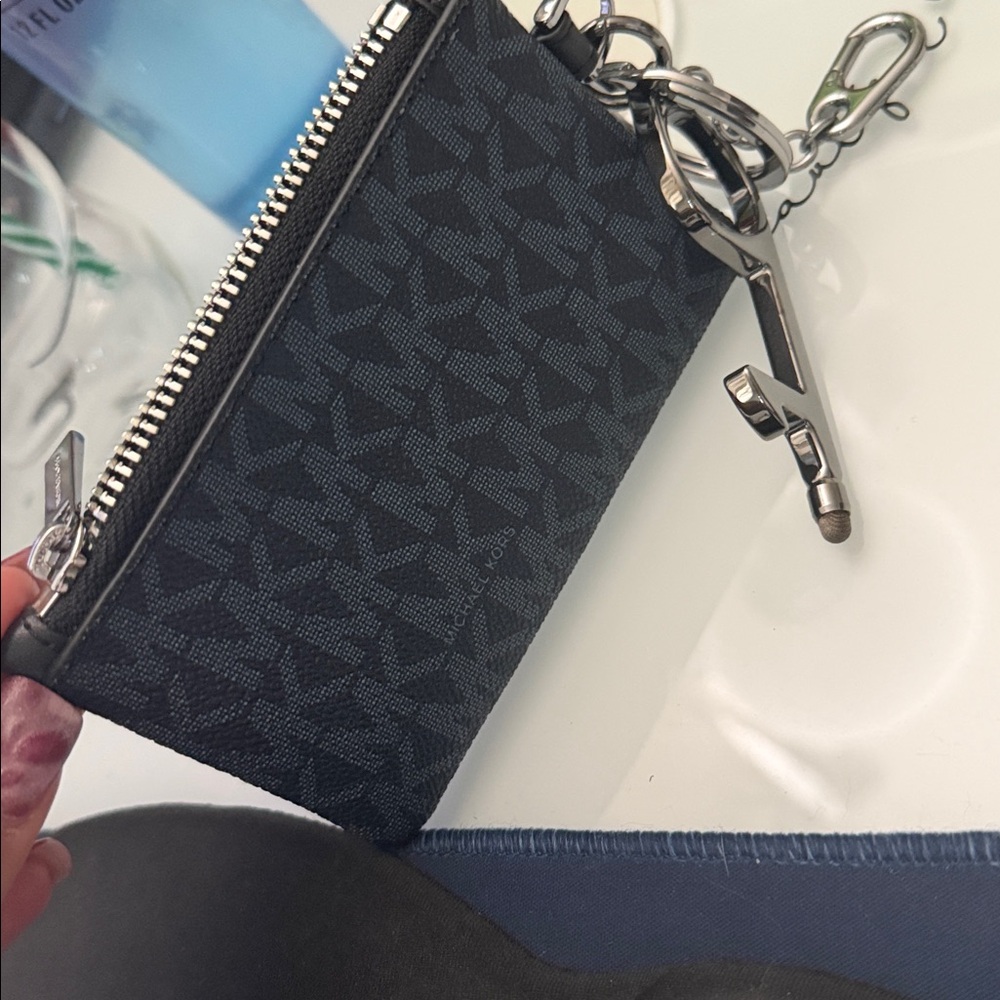 Michael Kors Men’s Logo Pouch and No Touch Keychain.